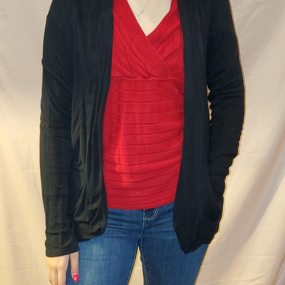 Black cardigan